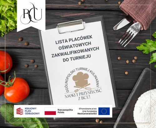 Lista placówek oświatowych zakwalifikowanych do turnieju kulinarnego